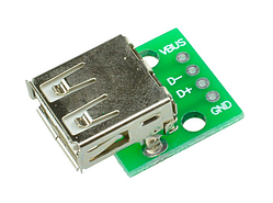 Перехідник USB A - DIP 4pin 2.54 мм