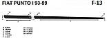 Молдинги на двері для Fiat Punto I 3-х дверний 1993-1999, фото 4