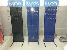 Торговые стойки перфорированные с крючками