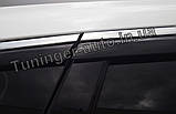 Дефлектори вікон (вітровики) Hyundai Santa Fe 2018- (D983) Auto Clover З хромом молдингом, фото 9