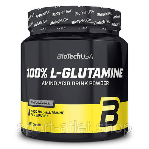 Амінокислота BioTech 100% L-Glutamine, 500 грам