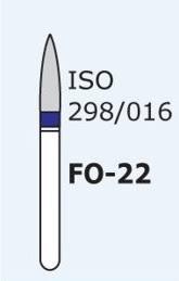 Стоматологічний бор FO-22, форма полум'я,Sharp