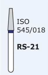 Стоматологічний бор RS-21,форма конус з плоским кінчиком,Sharp