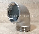 Відвід з нержавіючої сталі внутр/зовнішня різьби 90˚ Ду 32( 1 ¼' ) AISI 304, фото 2