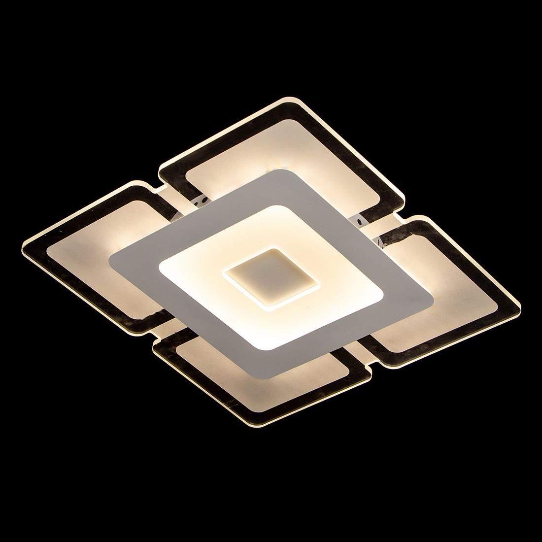 Світлодіодна люстра квадрат із пультом керування 34W*2 DIMMER 3000-6000 K