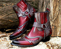 Козаки Etor 16332-886-1067 бордовий+сірий