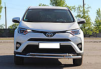 Защита переднего бампера (ус двойной) Toyota RAV4 2016-2018