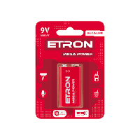 Батарейка ETRON Mega Power 9V-C1 6LR61 (алкалайн) (1/12)