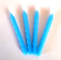 Свічки для торта блакитні 8 шт