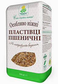Пластівці Пшеничні особливо ніжні крафт-пакет не потребують варіння "Терра" 0,5 кг