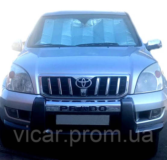 Накладка переднего бампера, губа (графит) Toyota Land Cruiser Prado 120 (2003-2008) - фото 5 - id-p1162951820