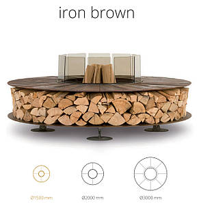 Zero Iron Brown (texture collection) — Вуличний дров'яний гриль-камін. Італія.