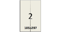 Самоклеящаяся этикетка в листах А4 - 2 шт (105х297)