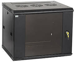 Чорний серверна шафа 19" ITK LWR5-15U66-GF LINEA W 15U 600х600мм