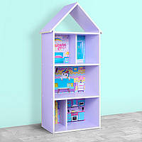 Домик-стеллаж-полка для игрушек и книг H 2020-1-2 фиолетовый единорог**