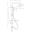 Душовий набір з тропічним квадратним душем Invena Patras, AU-31-001, фото 3