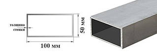 Алюмінієва труба 100х50 мм 6060 Т6 профільна 100х50х2; 100х50х3; 100х50х4; 100х50х5 мм 100х50х5