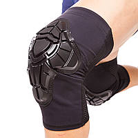 Наколінник для екстремальних видів спорту (2 шт.) HYPRO BC-6964 (амортизувальний матеріал DCLAN, р-р S-XL, чорний)