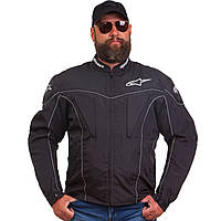 Мотокуртка текстильна із захистом Alpinestars MS-227 (PL, PVC, M-3XL, чорний)
