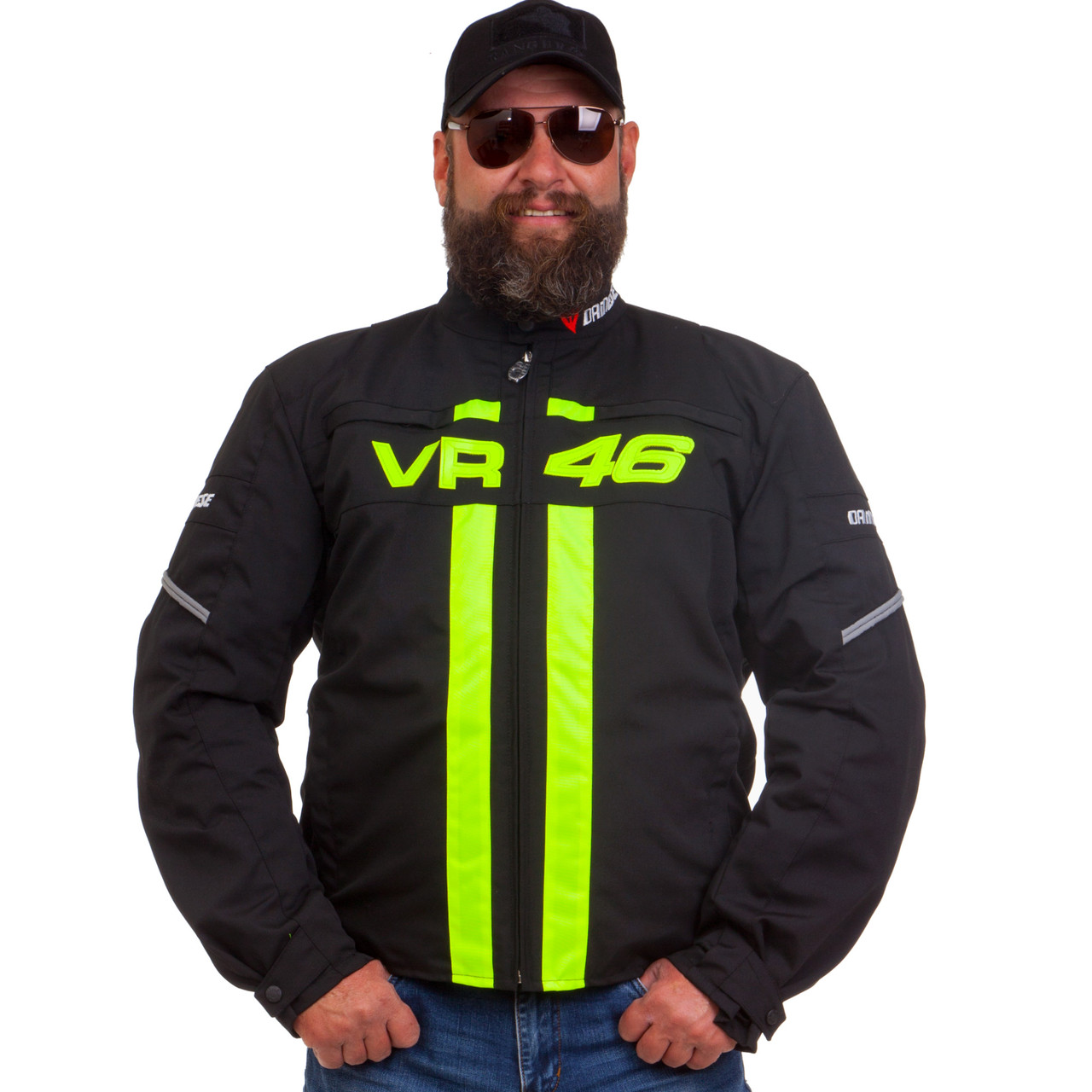Мотокуртка текстильна із захистом DAINESE VR-46 (PL, PVC, M-L-44-58, чорний-салатовий)