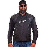 Мотокуртка текстильна із захистом і аеродинамічним горбом Alpinestars A09-BK (р-р M-3XL-44-54, чорний)