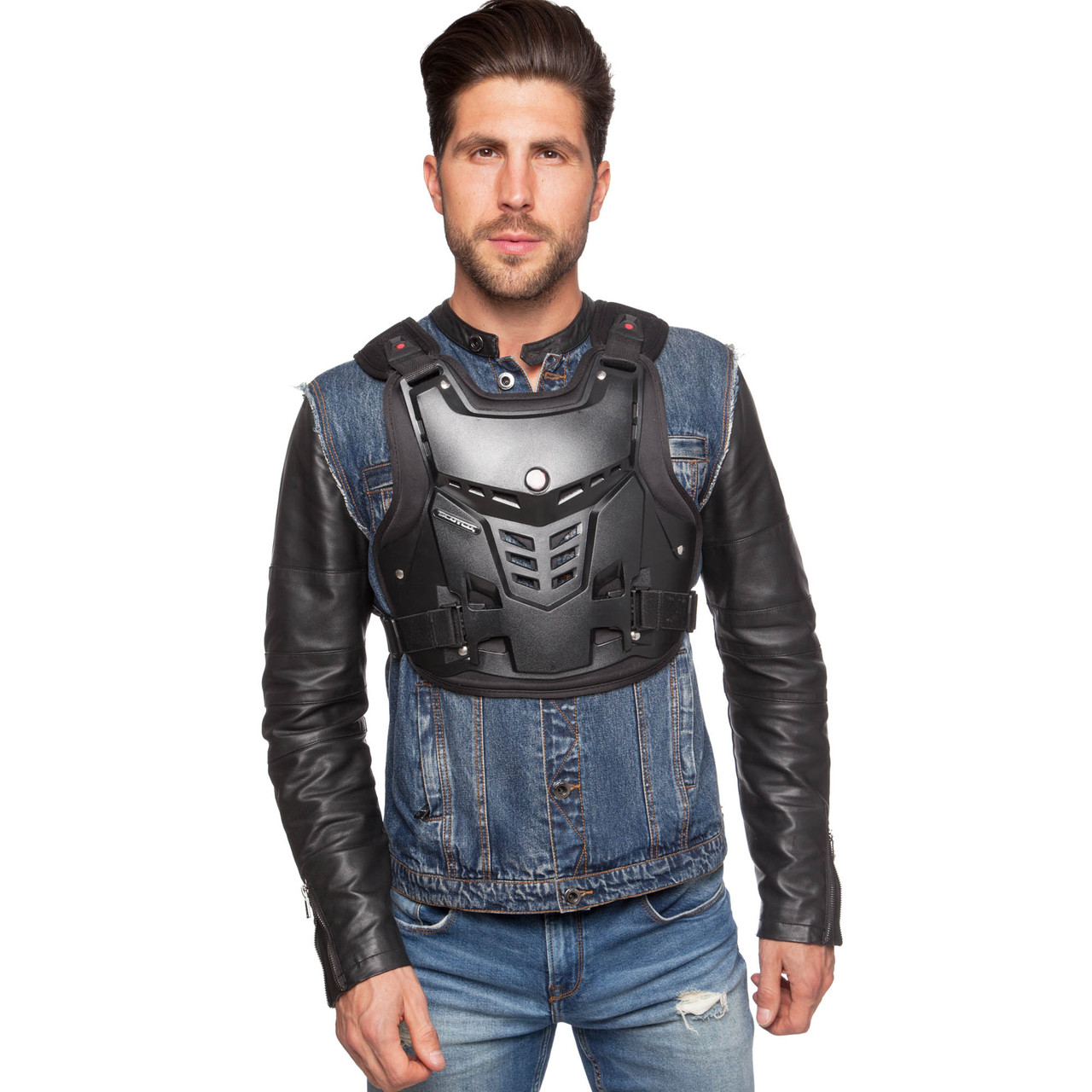 Жилет захисний для мотоцикліста SCOYCO Forward AM05 (PP, р-р M, L, XL регульований, чорний), фото 1