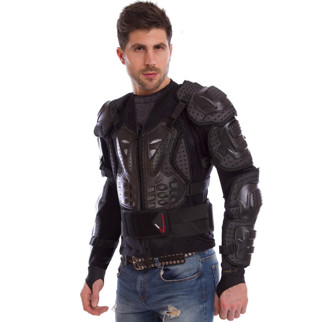 Моточерепаха мотозахист UNDER DOG AR03 (PL, пластик, сітчаста тканина, р-р M-2XL (RUS-44-52), чорний)