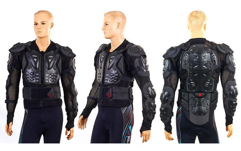 Моточерепаха мотозахист SCOYCO AM02-A (PL, пластик, сітчаста тканина, р-р M-XXL (RUS-44-52), чорний)