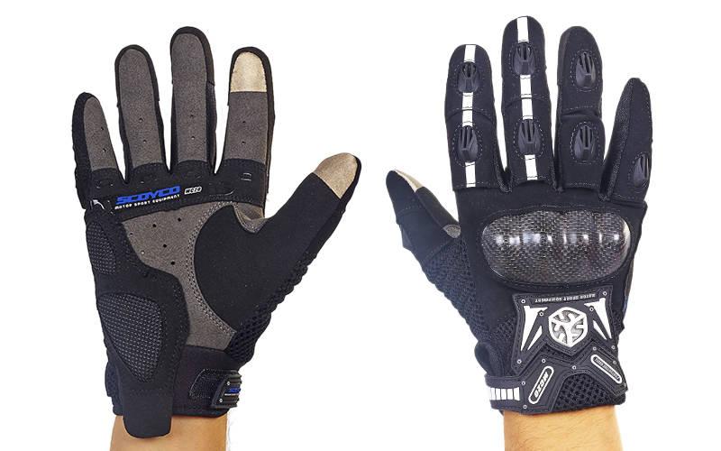 Мотоперчатки SCOYCO MC20 розмір M-XL (карбон) кольору в асортименті, фото 1