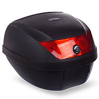 Мотосумка (1 кофр) центральний MS-1244 (PL, пластик, р-р см, чорний-червоний)