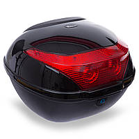 Мотосумка (1 кофр) центральний MS-275 (PL, пластик, р-р см, чорний-червоний)