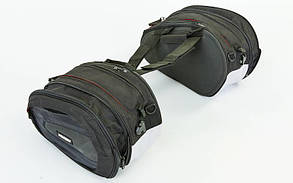 Мотосумка (2 кофра текстильних) DIANISE B1708 (PL, р-р 42х25х19 см, чорний-білий)