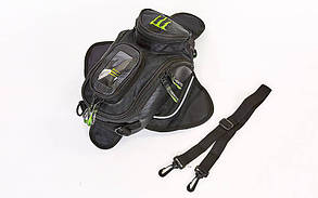 Мотосумка на бак Monster MS-5938-M на магнітах (PL, р-р 33х20х14см, чорний-салатовий)