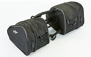 Мотосумка (2 кофра текстильних) Alpinestars B1208 (PL, р-р 39х33х20см, чорний)