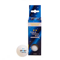 Набір м'ячів для настільного тенісу 3 штуки VITORY MT-1894-W 2star (ABS, d-40 мм, білий)