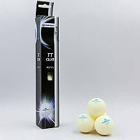 Набір м'ячів для настільного тенісу 6 штук DONIC MT-618381 2T-CLUB (пластик, d-40 мм, білий)