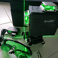 САМА НІЗКА ЦЕНА НОВИНКА 2024 DEKO DKLL12PB2 ЗЕЛЕНИЙ ЛУЧ 50 м Лазерний ударостійкий нівелір 3D green