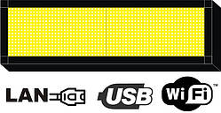 Бігуща строка  16х64см. (табло, екран) жовта світлодіодна