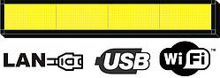 Бігуща строка  16х128см. (табло, екран) жовта світлодіодна