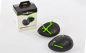 Лопатки для плавання круглі MadWave EGG TRAINER M074301 (поліпропілен, силікон, р-р 15,5x11см, чорний)