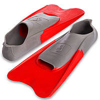 Ласти тренувальні із закритою п'ятою MadWave M074606405W (гума, розмір 38-39, червоний)
