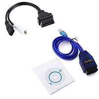 Автосканер KKL VAG 409 c перемикачем ліній K/L +перехідник VAG2x2 (OBD2 сканер Аudi Vw Seat Skoda Posche)