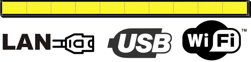 Бігуща строка  16х320см. (табло, екран) жовта світлодіодна, фото 1