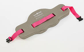 Пояс для аквааеробіки MadWave B-BELT M082615 (EVA, нейлон, поліпропілен, р-р 69x30x4 см, сірий, підтримка ваги до 75 кг)