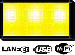 Бігуща строка  32х64см. (табло, екран) жовта світлодіодна