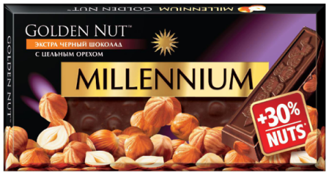 5-шоколад чорний Міленіум 100 г. GOLDEN NUT