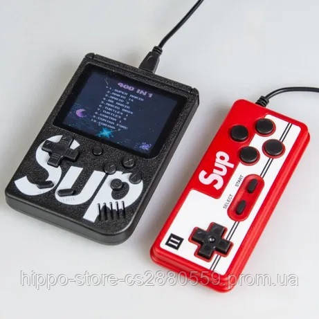 Игровая приставка с джойстиком Retro Box Sup dendy 400 в 1 Черная: 600 ...
