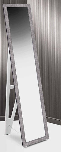 Зеркало напольное в раме Factura с деревянной подставкой Gray stone sea ...