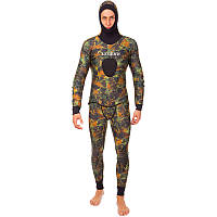 Гідрокостюм для підводного полювання мокрого типу LEGEND PL-6545-1 (3 мм неопрен, розмір XS-XXL-170-191 см, вага 68-98 кг, камуфляж)