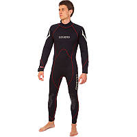Гідрокостюм мокрого типу LEGEND PL-6511-1-5 (5 мм неопрен, розмір XS-XXL-173-191 см, вага 61-107 кг, чорний-червоний)
